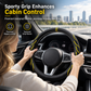 ⏳Limited-time 50% off💥Four Seasons Universal Luminous Nappa Leather Car Steering Wheel Cover Non Slip Breathable Wear Resistant Protector for Round and D Shaped Wheels