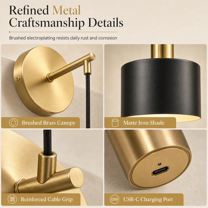 ⏳Limited-time 50% off💥Battery Operated Wall Sconce Wall Mounted Dimmable Lamp with Remote Control for Bedroom Bedside and Living Room