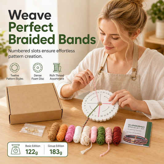 ⏳Limited-time 50% off💥DIY Braiding Cord Craft Kit – Beginner Friendly, Numbered Slots, Multiple Patterns 🎁