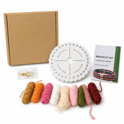 ⏳Limited-time 50% off💥DIY Braiding Cord Craft Kit – Beginner Friendly, Numbered Slots, Multiple Patterns 🎁