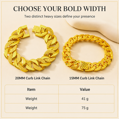 ⏳Limited-time 50% off💥⌚ Men's Vietnamese Sand-Gold Style Bracelet – Matte Sandblasted Finish & Watch Clasp💎