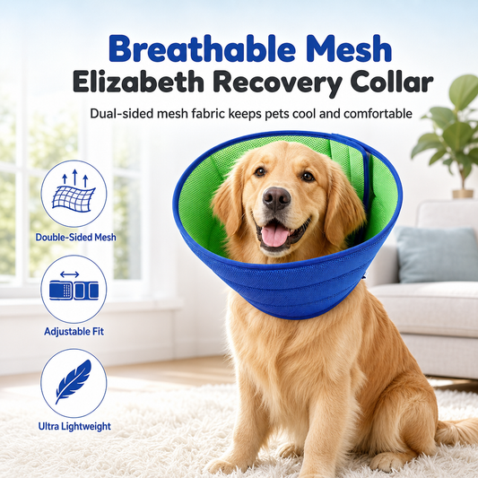 ⏳Limited-time 50% off💥Two-Tone Blue and Green Pet Recovery Collar for Dogs and Cats Anti-Bite and Anti-Scratch Protective Elizabethan Cone