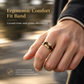 Stainless Steel Striped Enamel Ring for Men and Women Trendy Fashion Couple Band