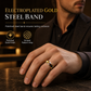 Stainless Steel Striped Enamel Ring for Men and Women Trendy Fashion Couple Band