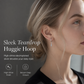 Minimalist Water Drop Circle Hoop Earrings for Women Elegant Huggie Earrings 1 Pair